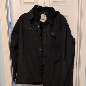 Dickies Charcoal Hooded Shirt Jacket